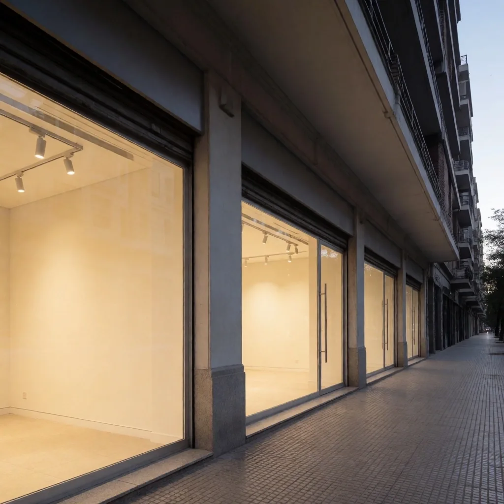 Fachadas de locales comerciales en Buenos Aires